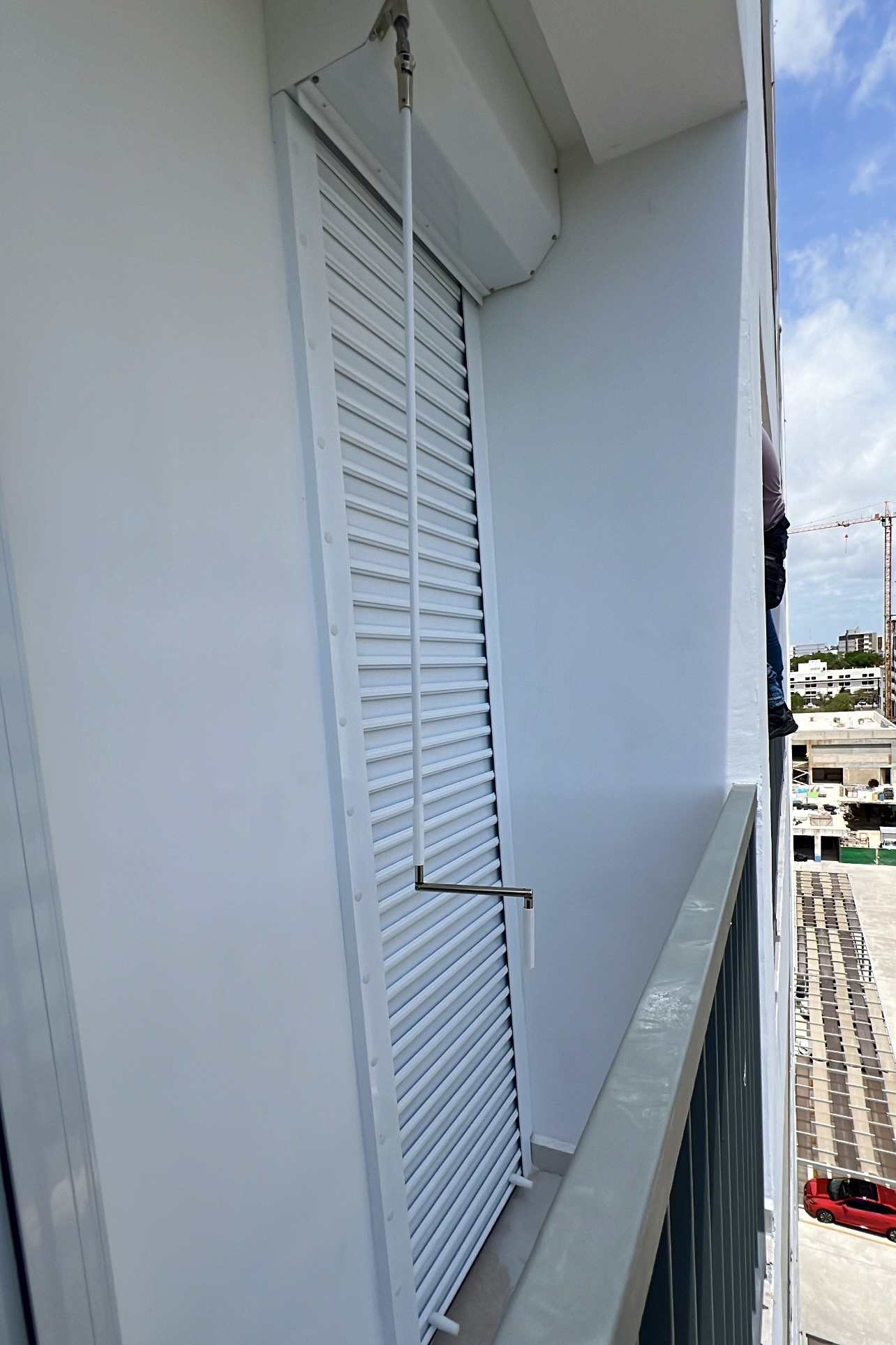 Example of Manual Roll-Up Aluminum Shutter (White)