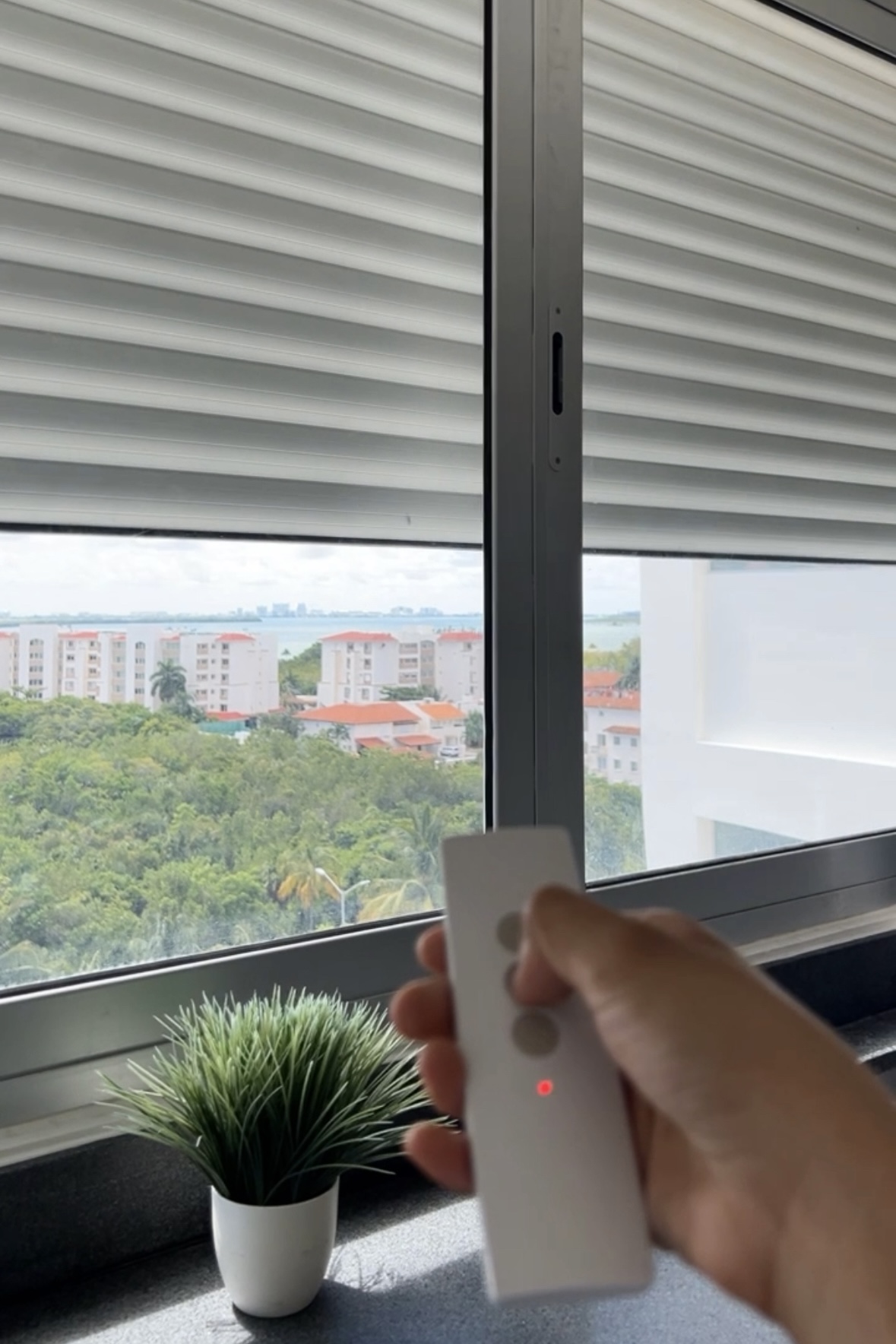 Example of Automated Roll-Up Aluminum Shutter with Manual Knob