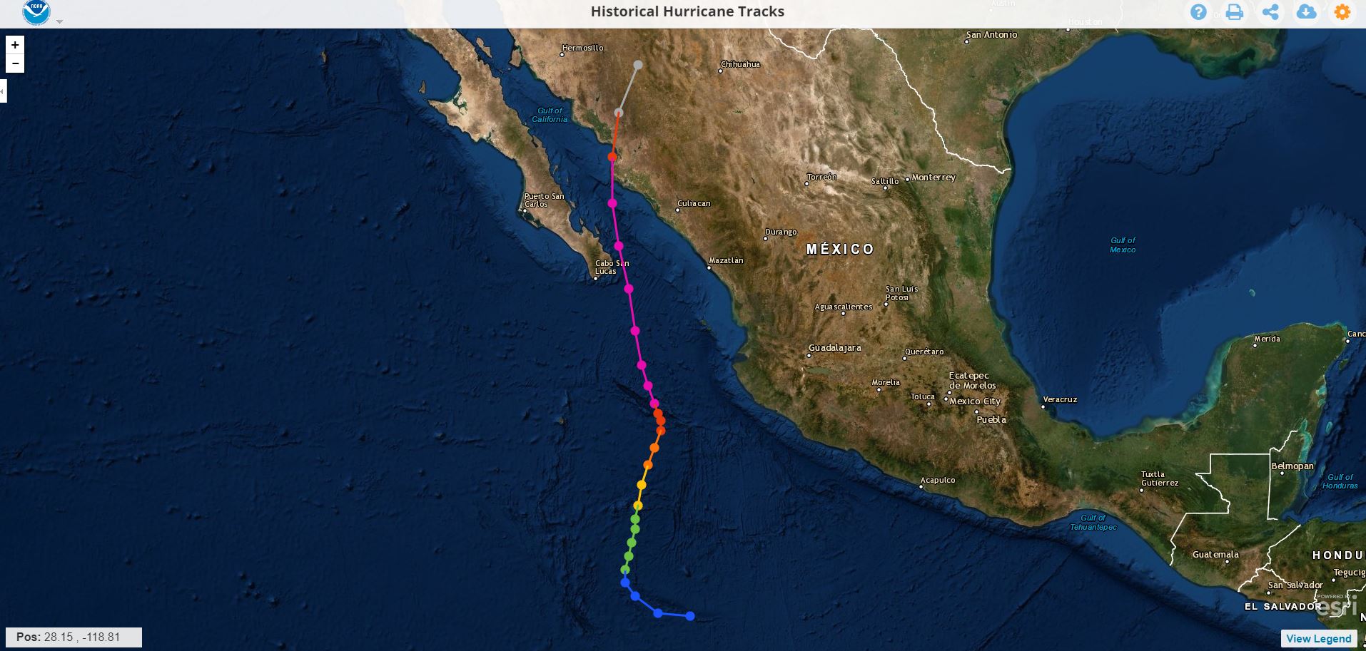 Hurricane Liza 1976 - Stormcatcher